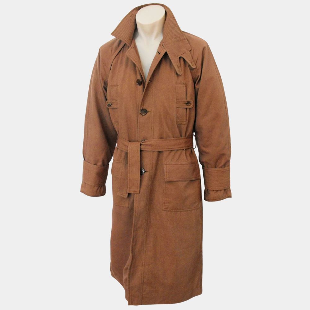 Blade Runner  Rick Deckard aka Harrison Ford Long Brown Coat - Mannequin Front View