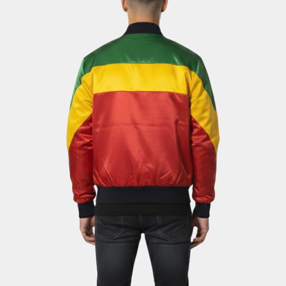 Bob Marley  1980 Concert Crystal Palace Bomber Jacket - Back View