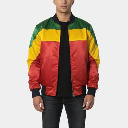 Bob Marley  1980 Concert Crystal Palace Bomber Jacket - Front View