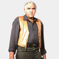 Bonanza Ben Cartwright Brown Cowboy Leather Vest - Character Front View