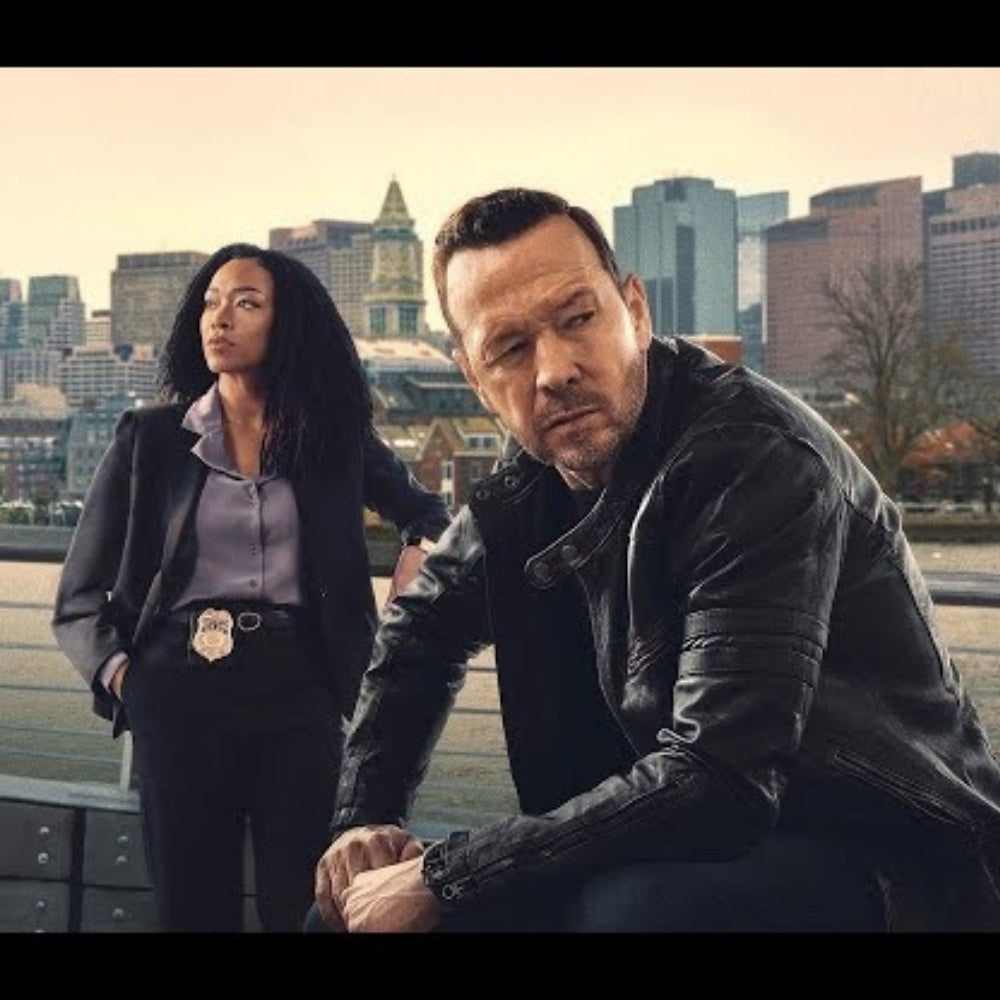 Boston Blue Donnie Wahlberg Black Leather Jacket