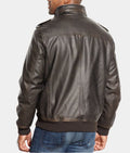 Brooklyn Nine-Nine Jake Peralta aka Andy Samberg Brown Leather Jacket - Back View