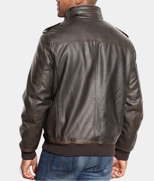 Brooklyn Nine-Nine Jake Peralta aka Andy Samberg Brown Leather Jacket - Back View