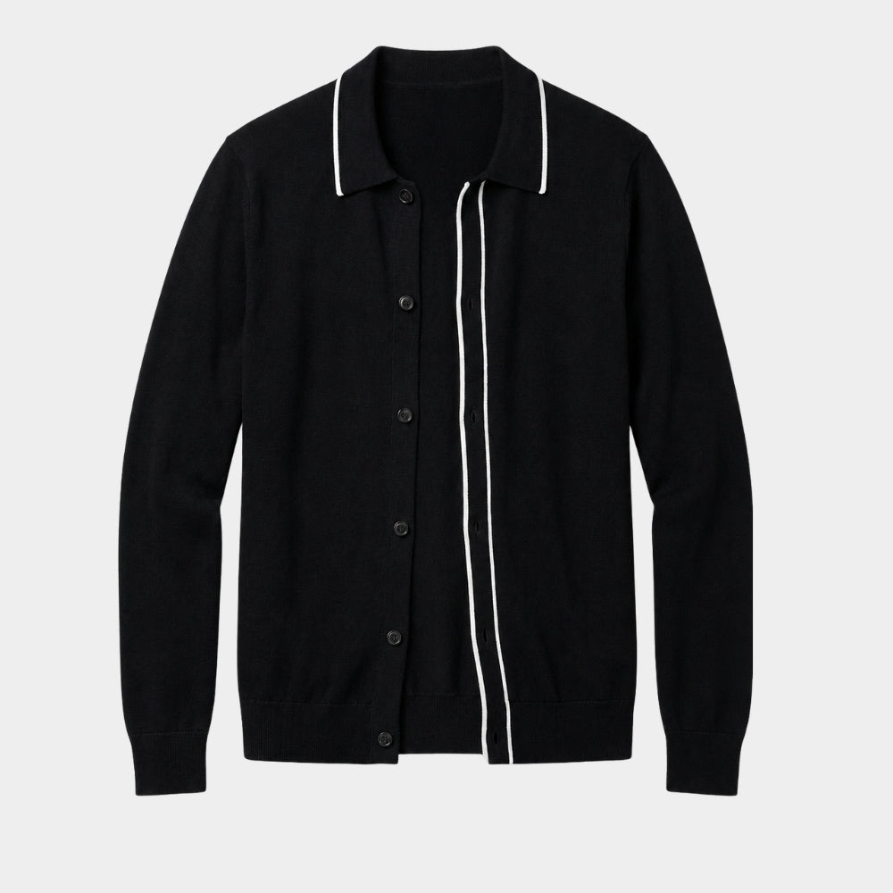 By Any Means Mark Wahlberg Black Cardigan