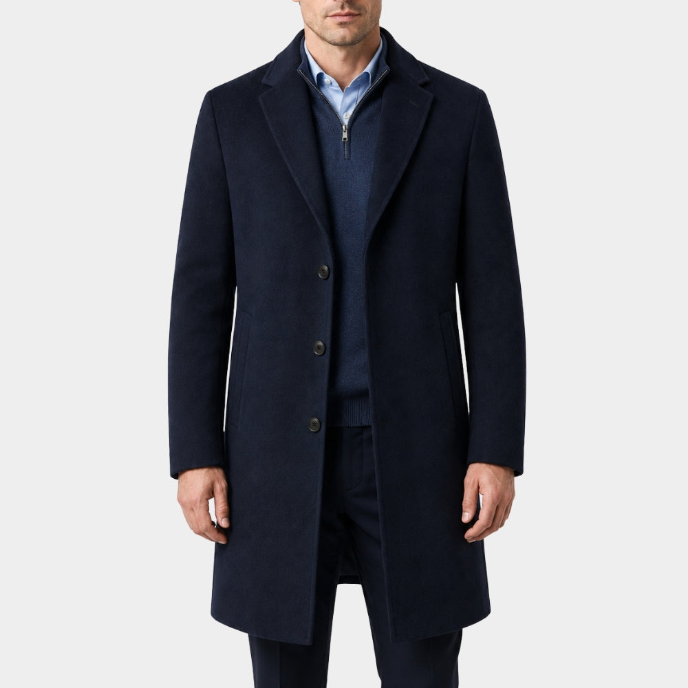 CIA Bill Goodman Navy Blue Trench Coat
