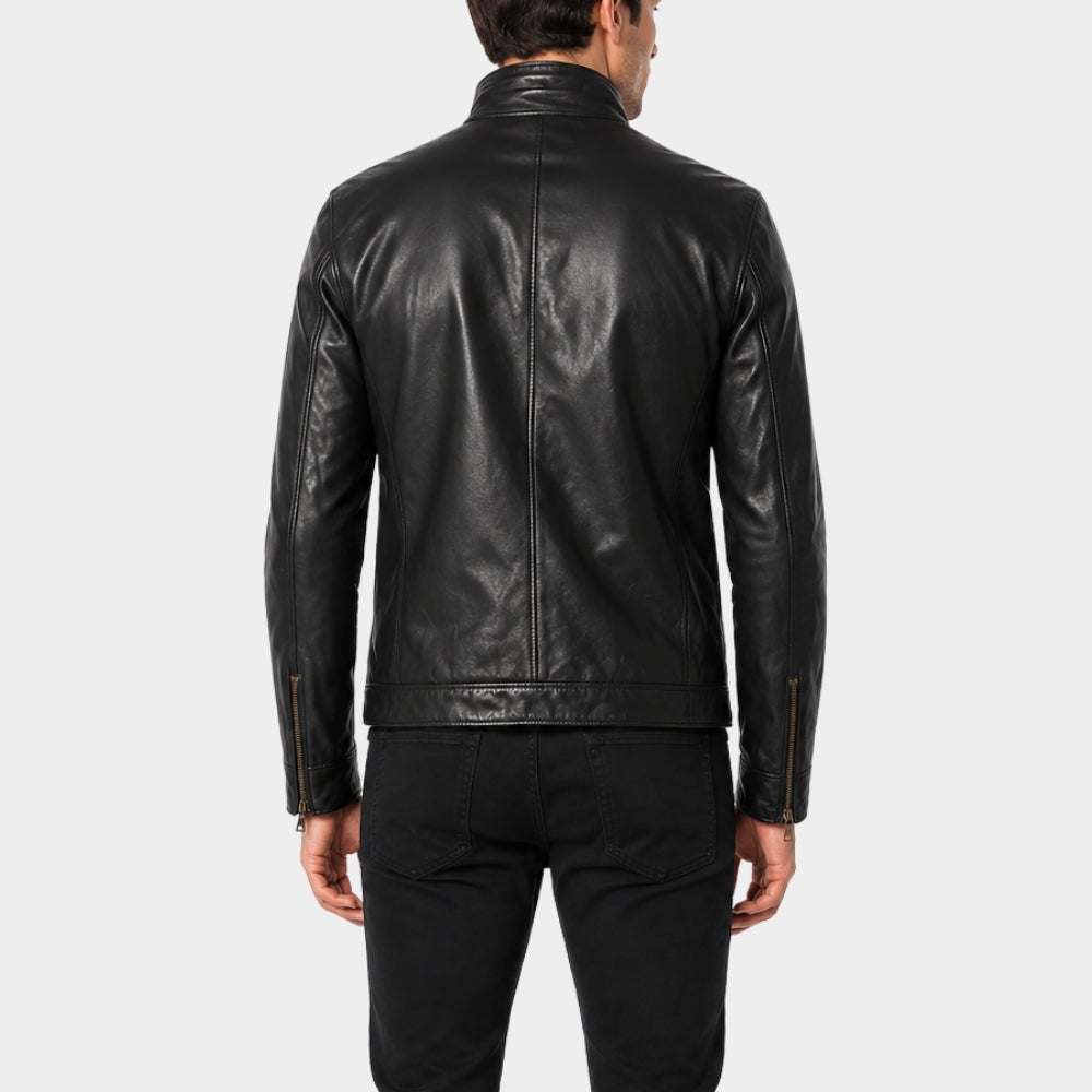CIA Tom Ellis Black Leather Jacket
