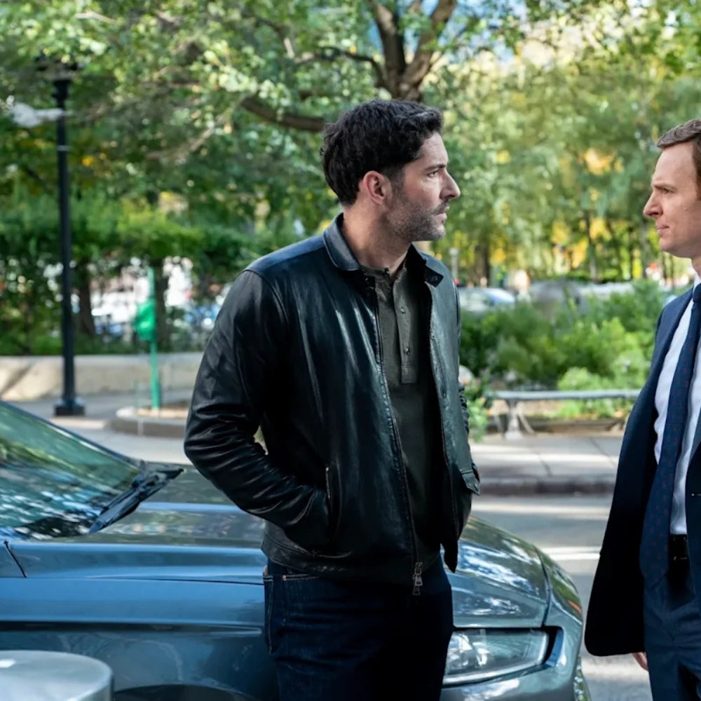 CIA Tom Ellis Black Leather Jacket