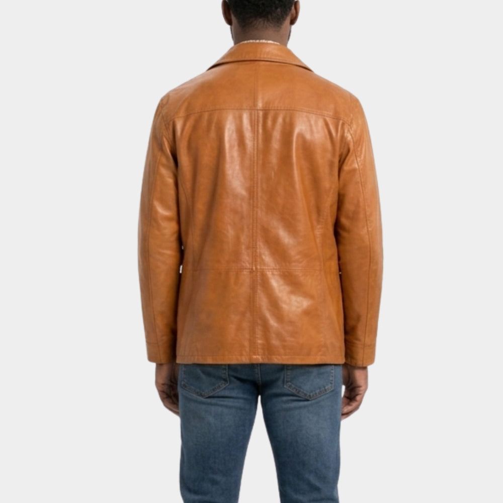 Call My Agent Grégory Montel Vintage Leather Jacket