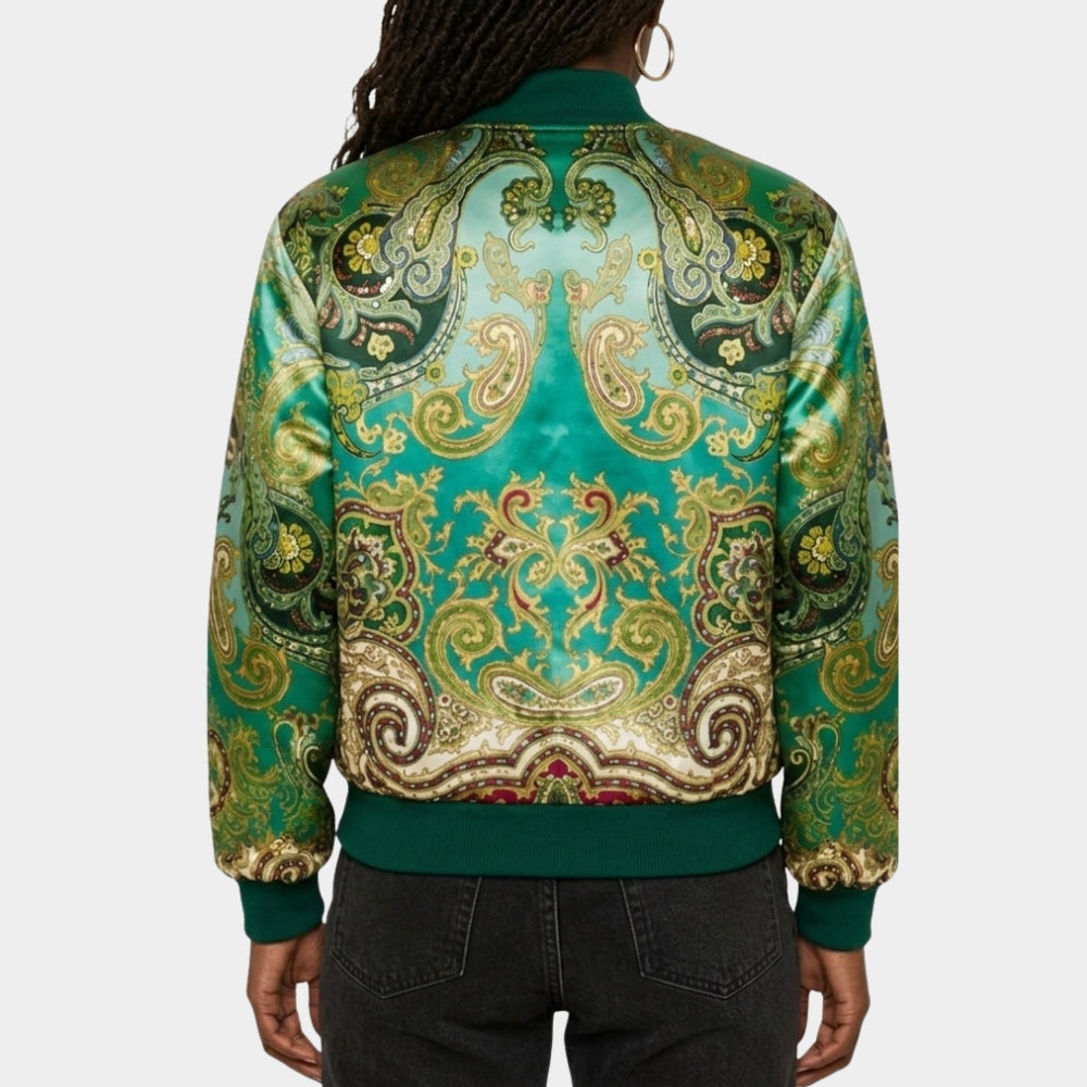 Camp Rock 3 Brooklynn Pitts Paisley Bomber Jacket