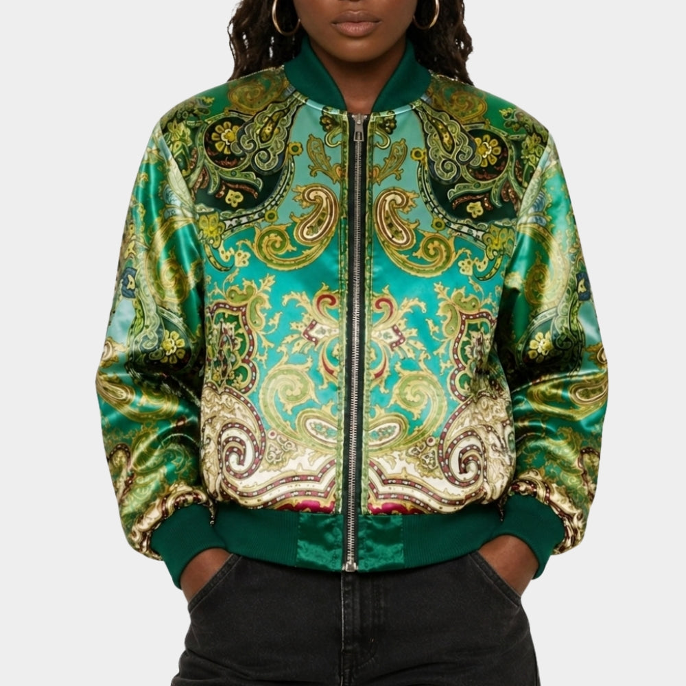 Camp Rock 3 Brooklynn Pitts Paisley Bomber Jacket
