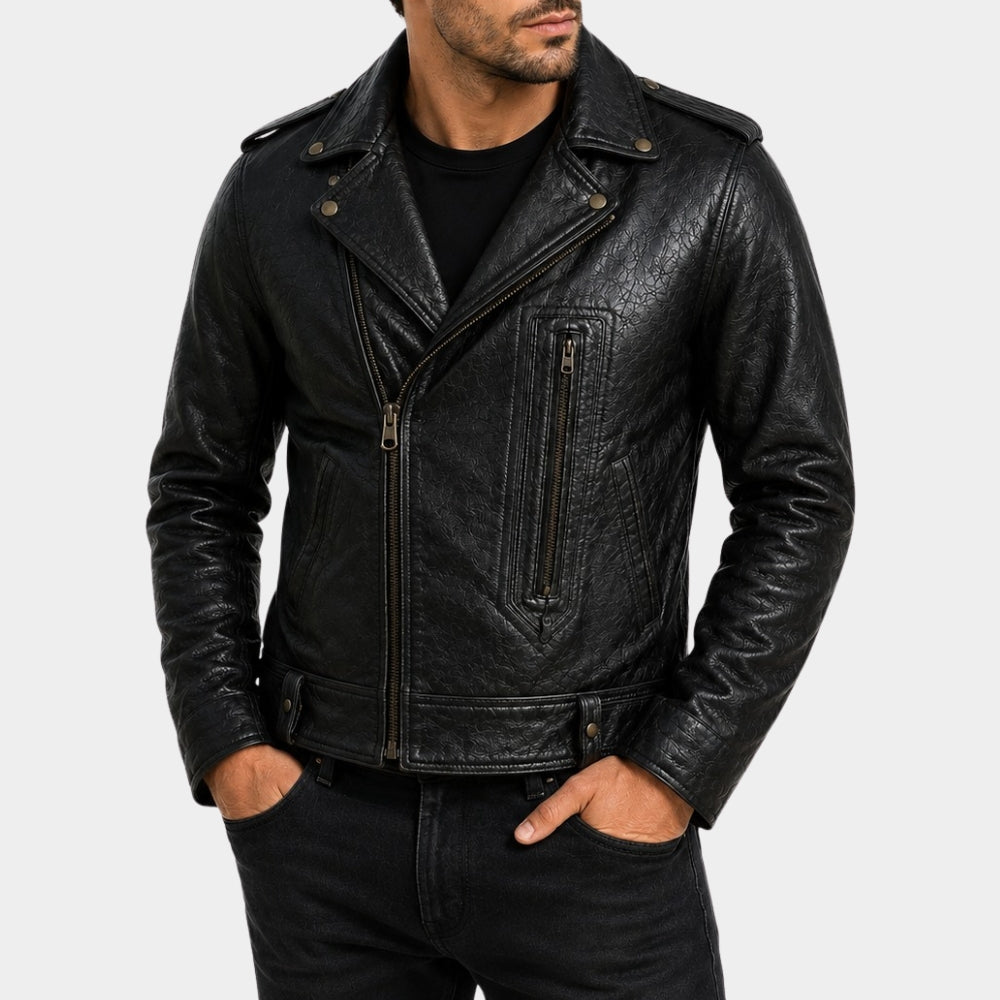 Camp Rock 3 Joe Jonas Black Leather Biker Jacket