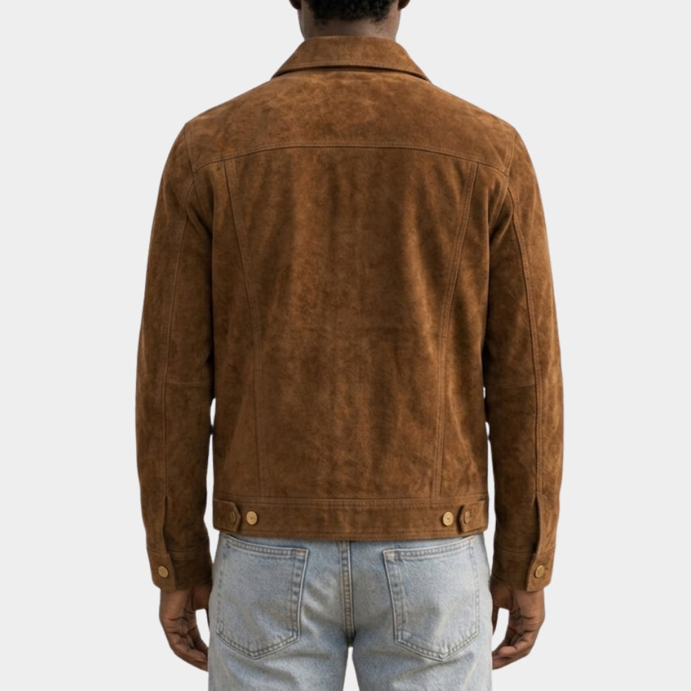 Camp Rock 3 Kevin Jonas Brown Suede Leather Jacket