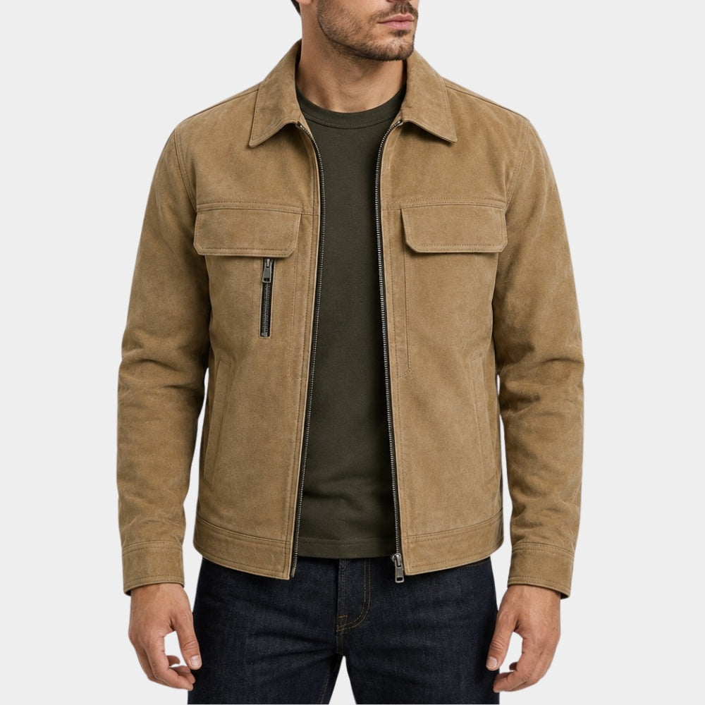 Camp Rock 3 Nick Jonas Tan Suede Jacket
