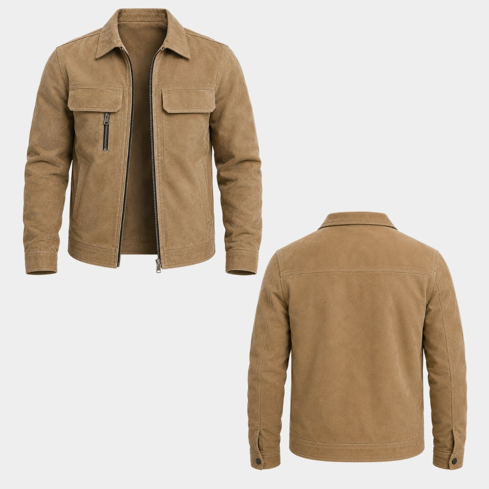 Camp Rock 3 Nick Jonas Tan Suede Jacket