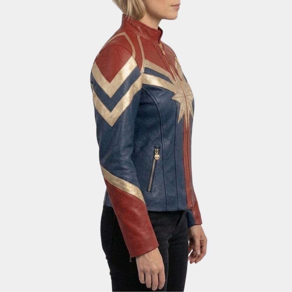 Captain Marvel Carol Danvers Leather Jacket