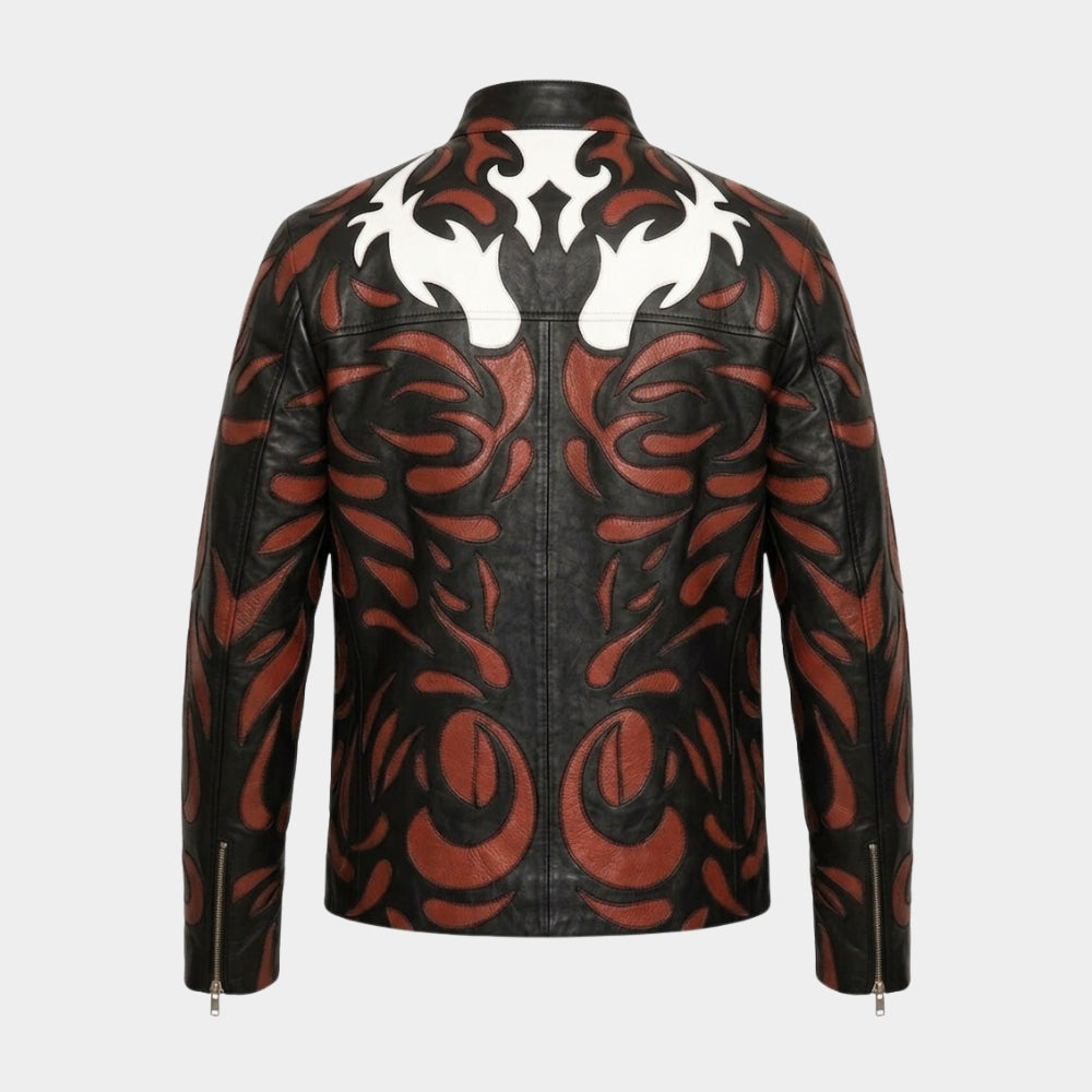 Carnage Symbiote Inspired Artwork Leather Jacket