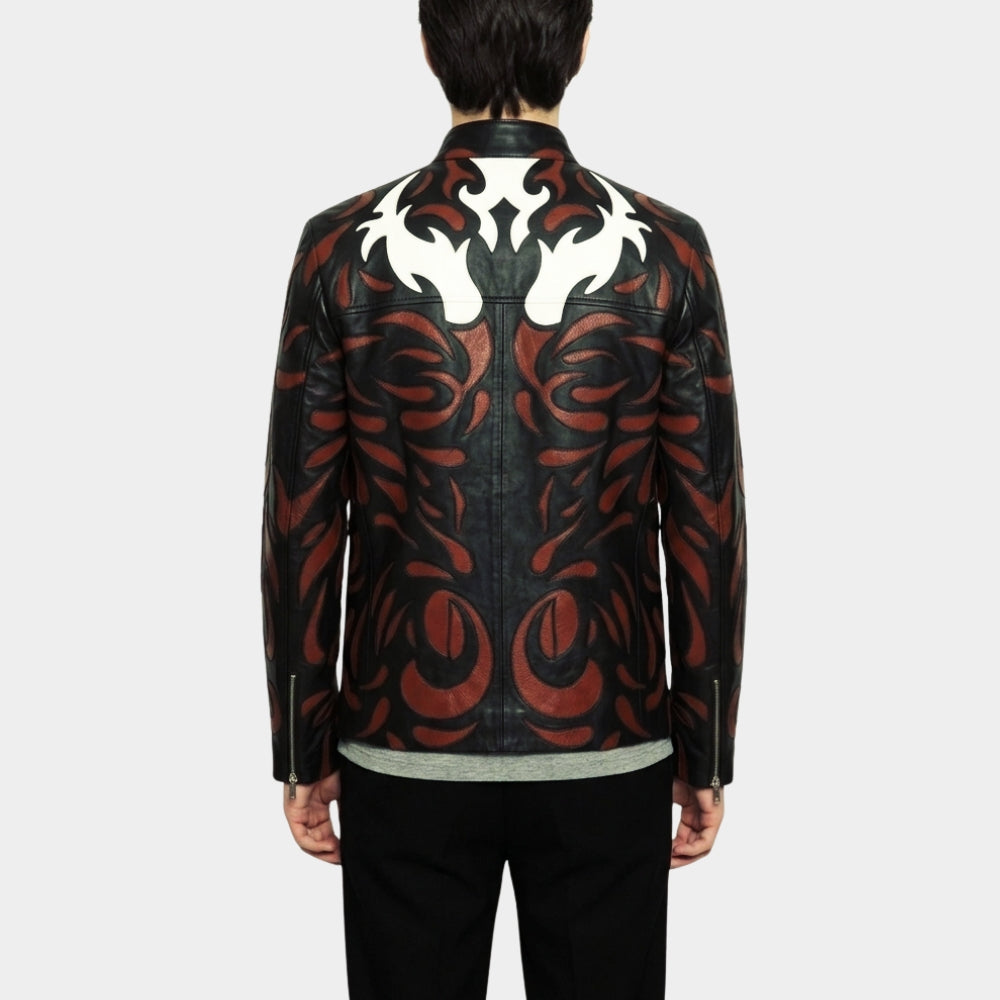 Carnage Symbiote Inspired Artwork Leather Jacket