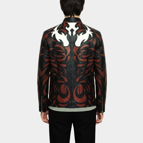 Carnage Symbiote Inspired Artwork Leather Jacket