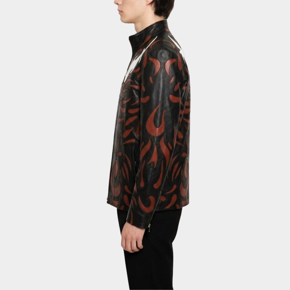 Carnage Symbiote Inspired Artwork Leather Jacket