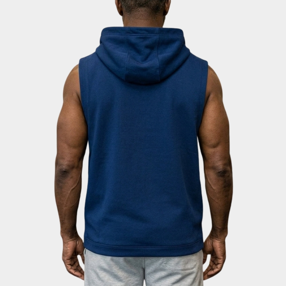 Chad Powers Glen Powell Blue Sleeveless Hoodie