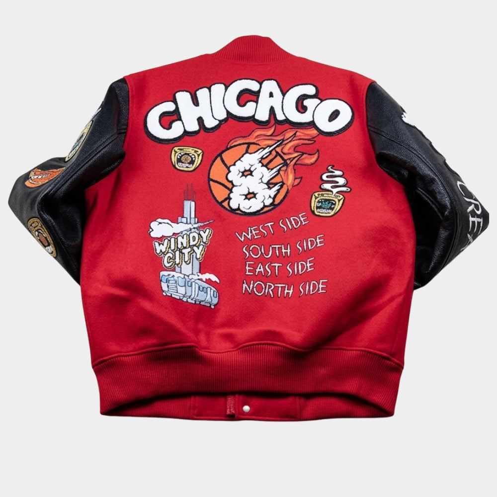 Chi Created Red Varsity Jacket