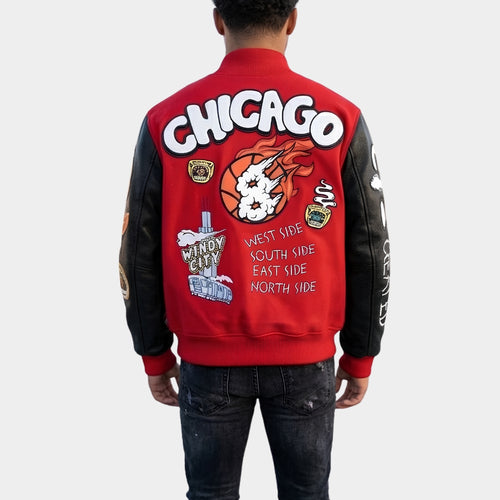 Chi Created Red Varsity Jacket