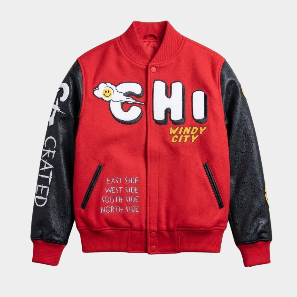 Chi Created Red Varsity Jacket