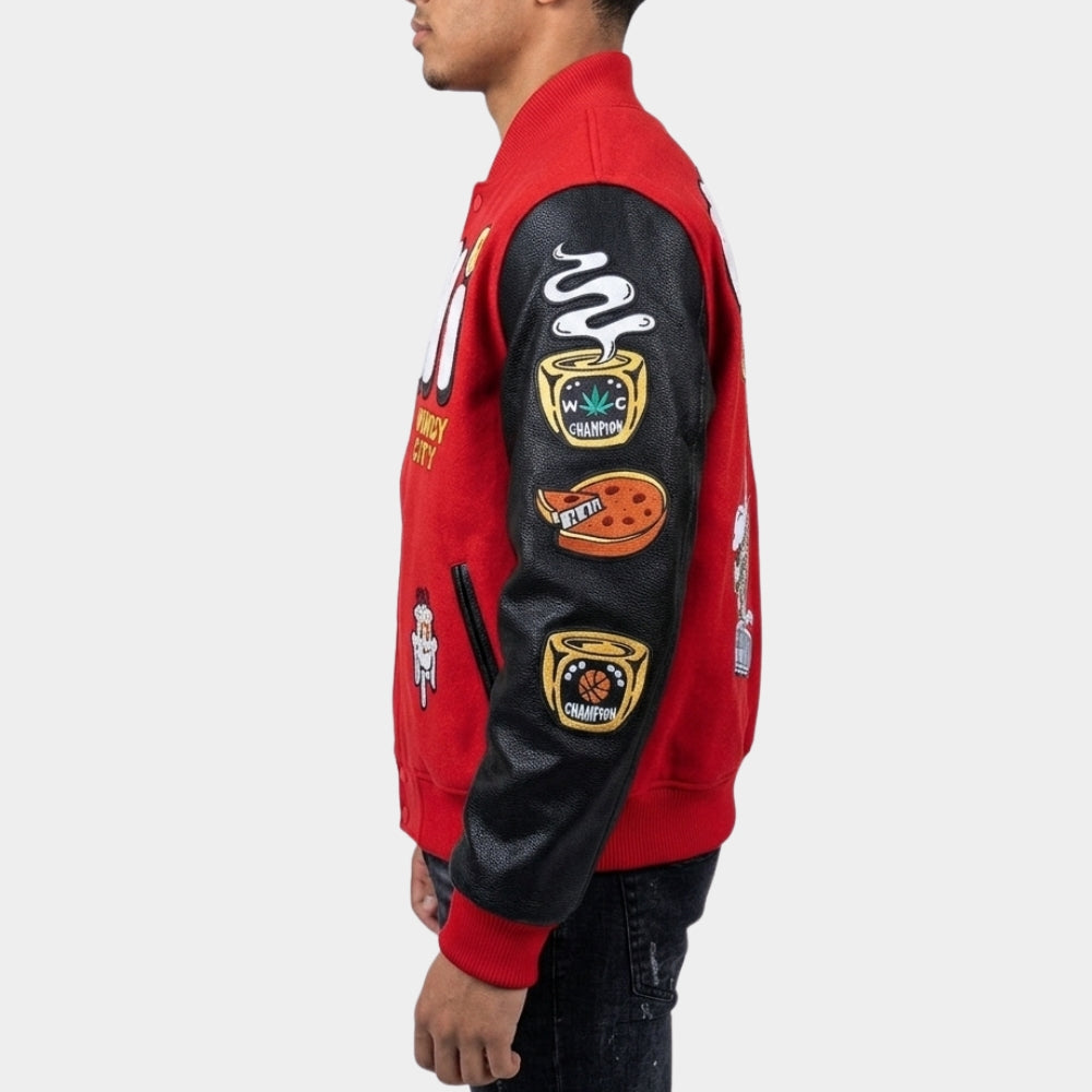 Chi Created Red Varsity Jacket