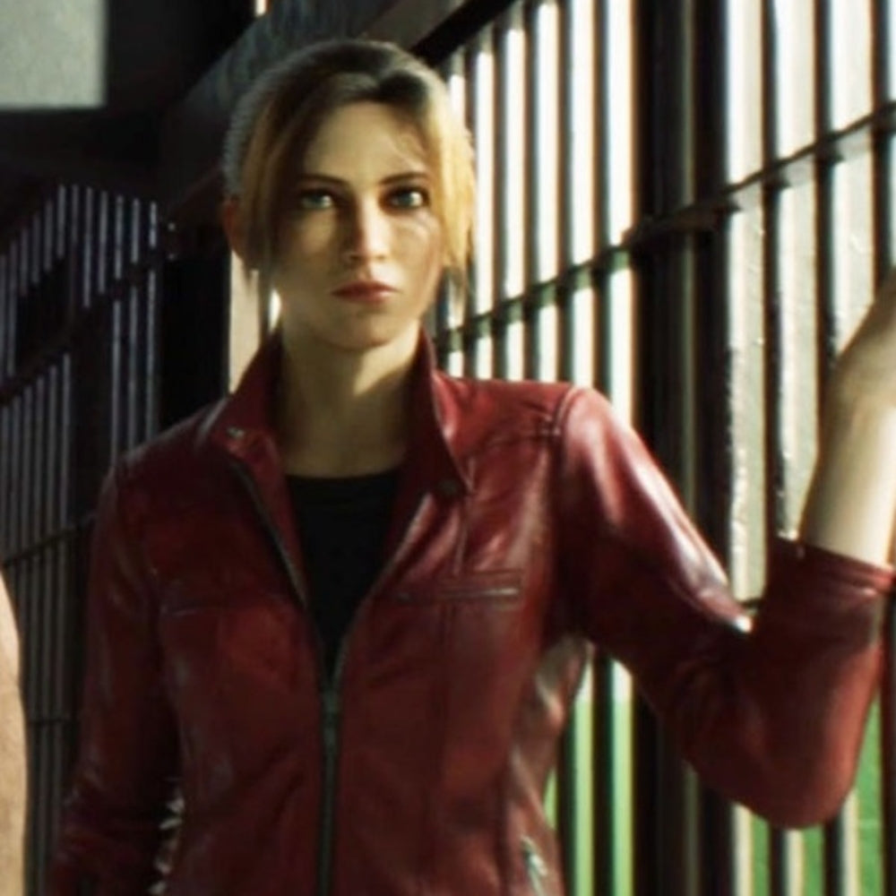 Claire Red Leather Jacket