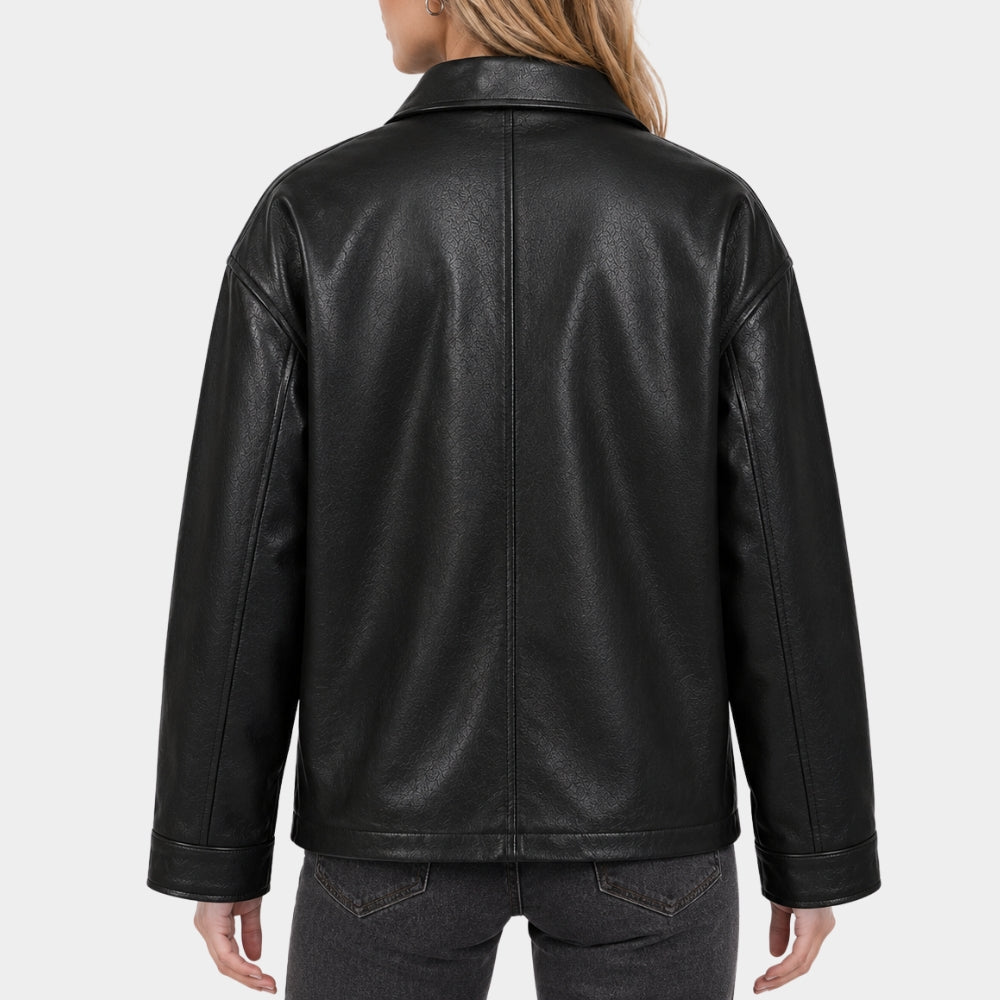Clayface Naomi Ackie Black Leather Jacket