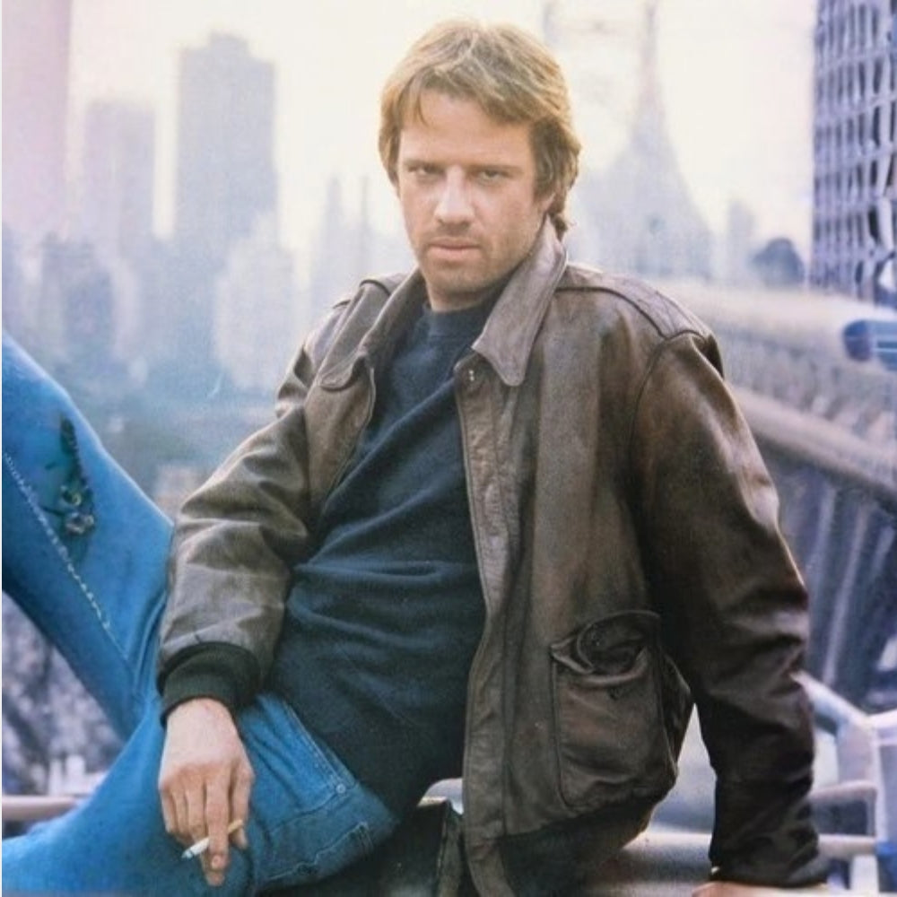 Connor MacLeod  Highlander Brown A-2 Leather Bomber Jacket - Character Front View