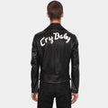 Cry Baby Johnny Depp Leather Biker Jacket - Back Vew