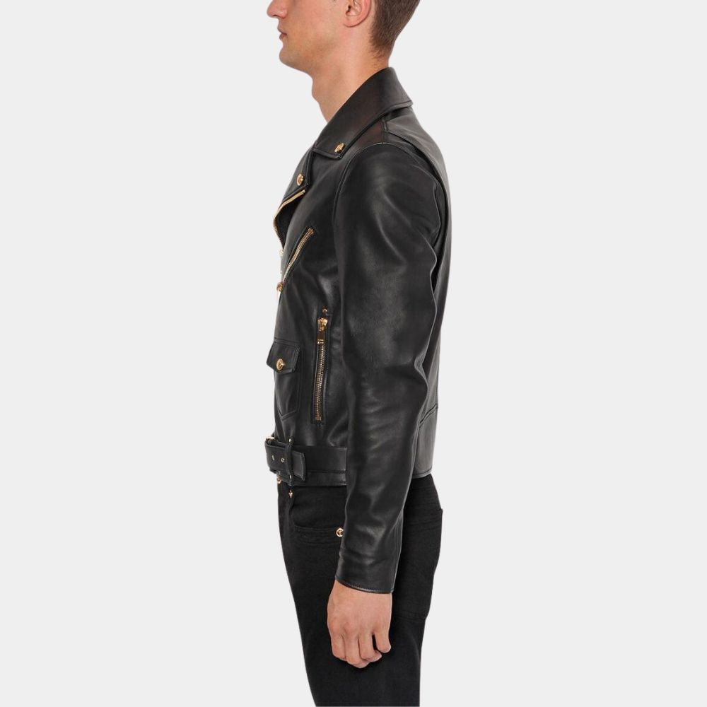 Cry Baby Johnny Depp Leather Biker Jacket - Side View