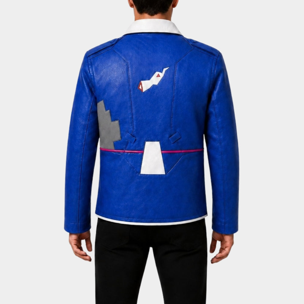 Cyberpunk Edgerunners S02 D Blue Leather Jacket