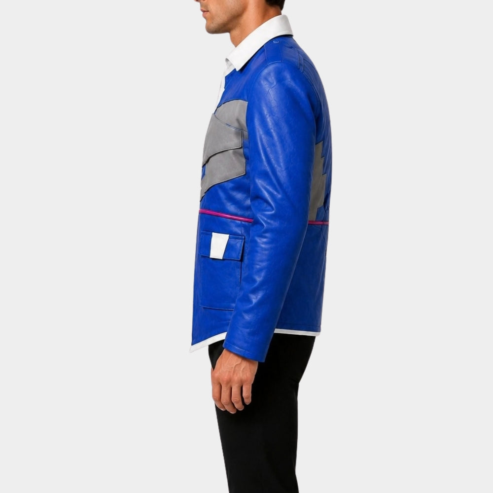 Cyberpunk Edgerunners S02 D Blue Leather Jacket