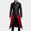Dandadan Okarun Inspired Black Red Leather Coat
