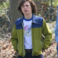 Danny Sullivan Tom Holland Green and Blue Shirt Collar Jacket - Front View