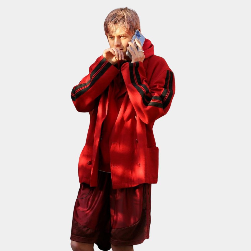 Darby Hart A Murder at the End of the World Emma Corrin Double Breasted Coat - Front Posture View