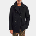 Dark Matter Joel Edgerton Black Wool Peacoat - Front View
