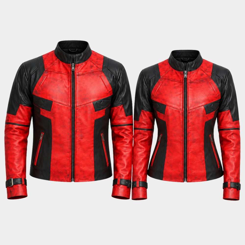 Deadpool 3 Couple Costume Leather Jacket