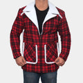 Deadpool Wade Wilson Flannel Jacket Shearling Lining - Front View