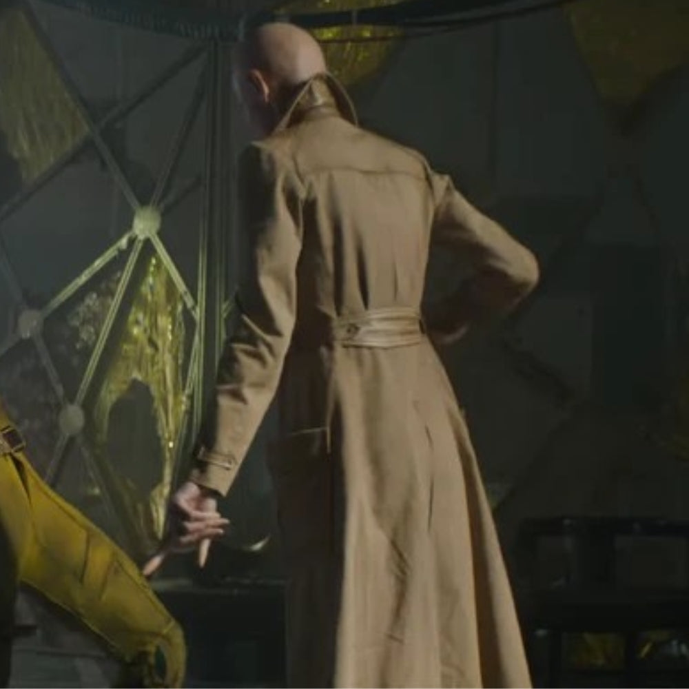 Deadpool &amp; Wolverine Women's Cassandra Nova Long Trench Coat - Character Back Posture View