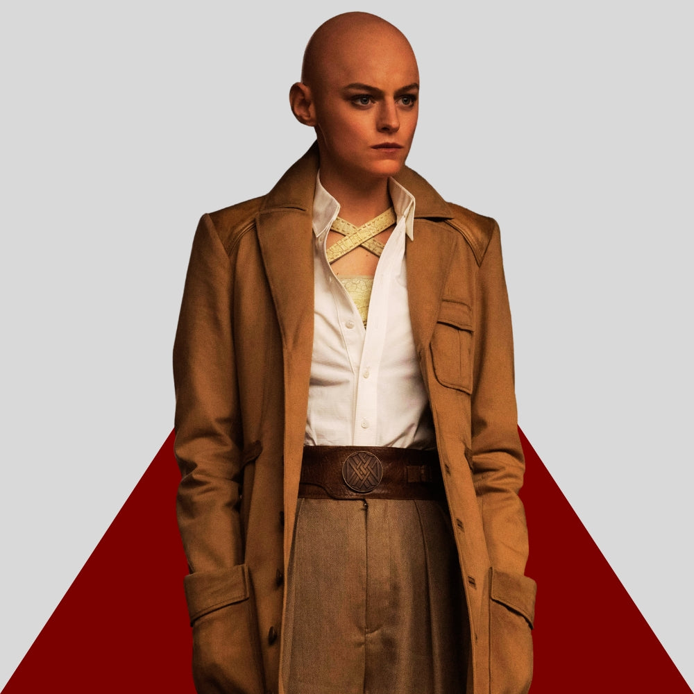 Deadpool &amp; Wolverine Women's Cassandra Nova Long Trench Coat - Front View