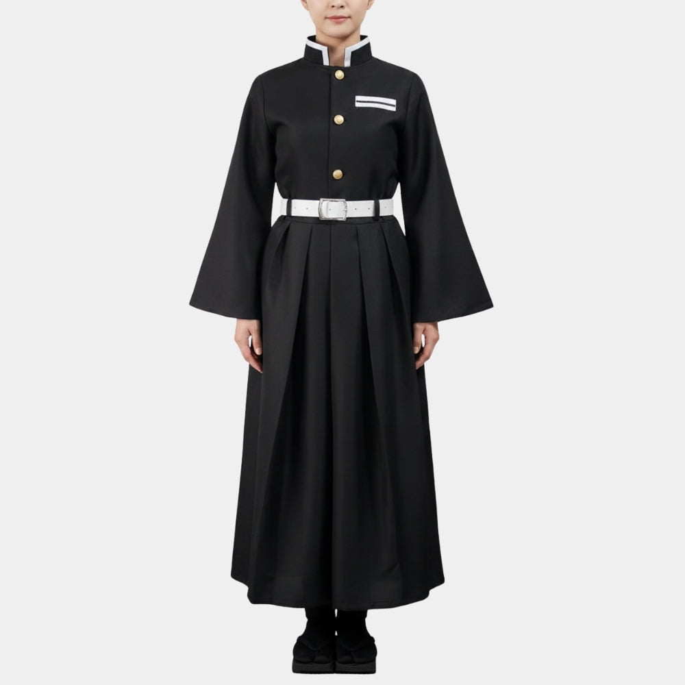 Demon Slayer Muichiro Tokito Black Tropical Costume - Front View