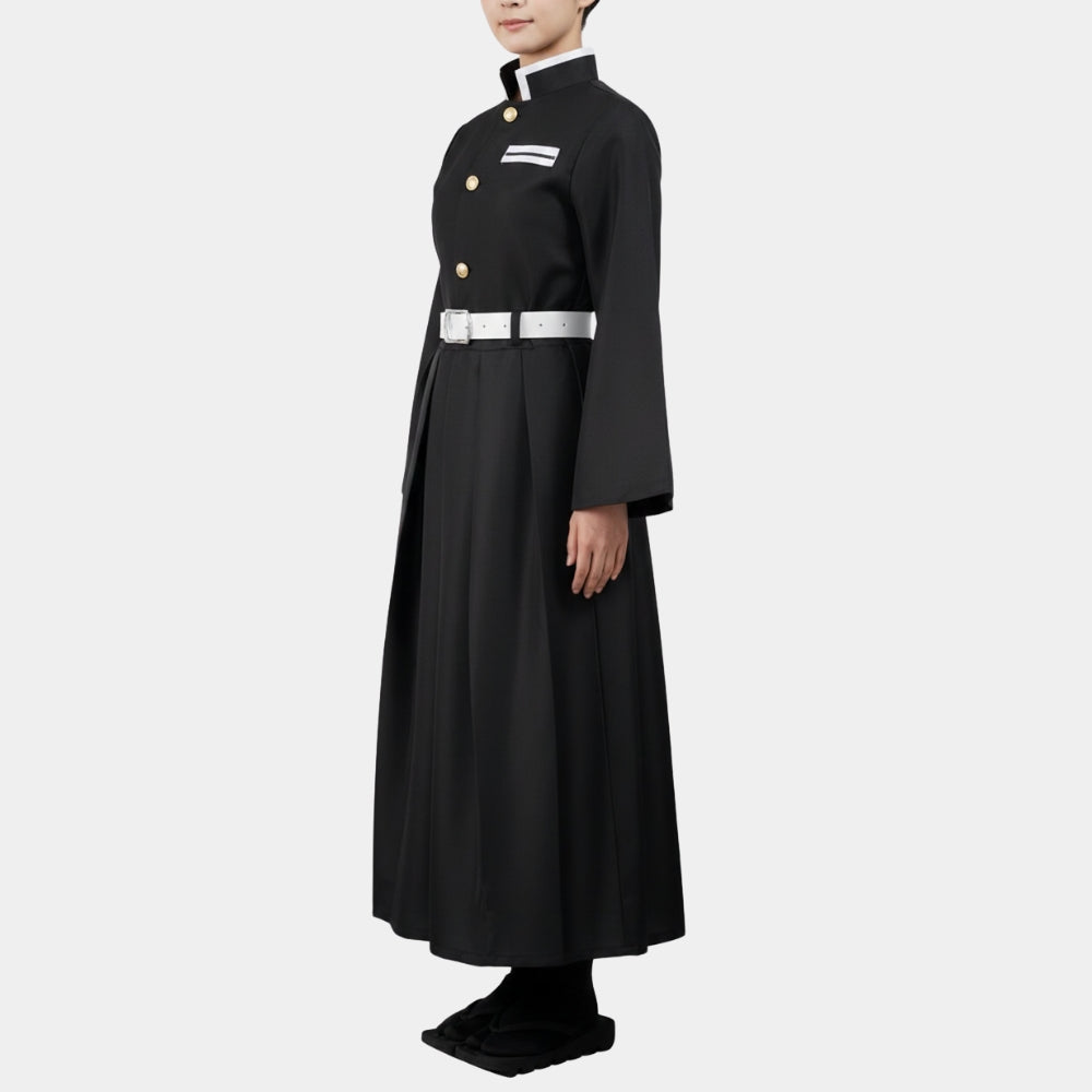 Demon Slayer Muichiro Tokito Black Tropical Costume - Side View