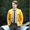 Detective Show  Dirk Gently aka Samuel Barnett Yellow Leather Jacket - Character Front View