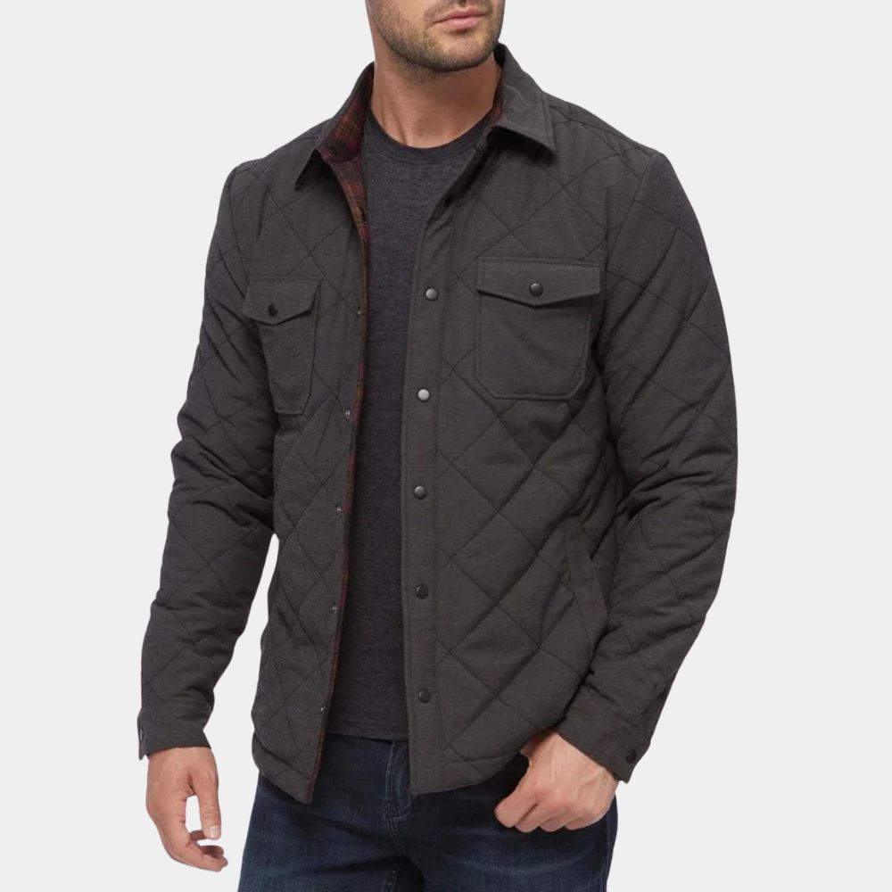 Dexter Resurrection Dexter Morgan (Michael C. Hall) Black Quilted Jacket - Front View