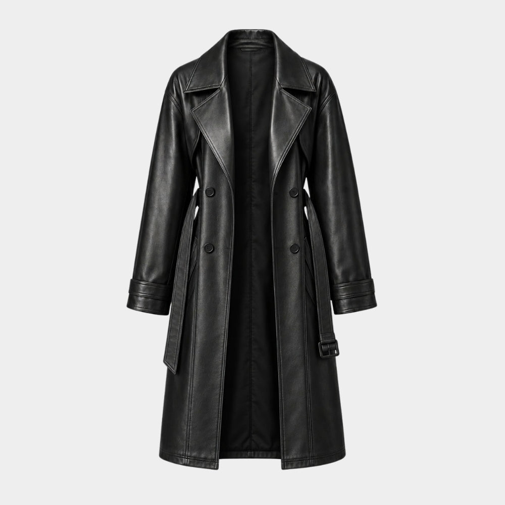Doctor X Kim Ji-won Black Leather Trench