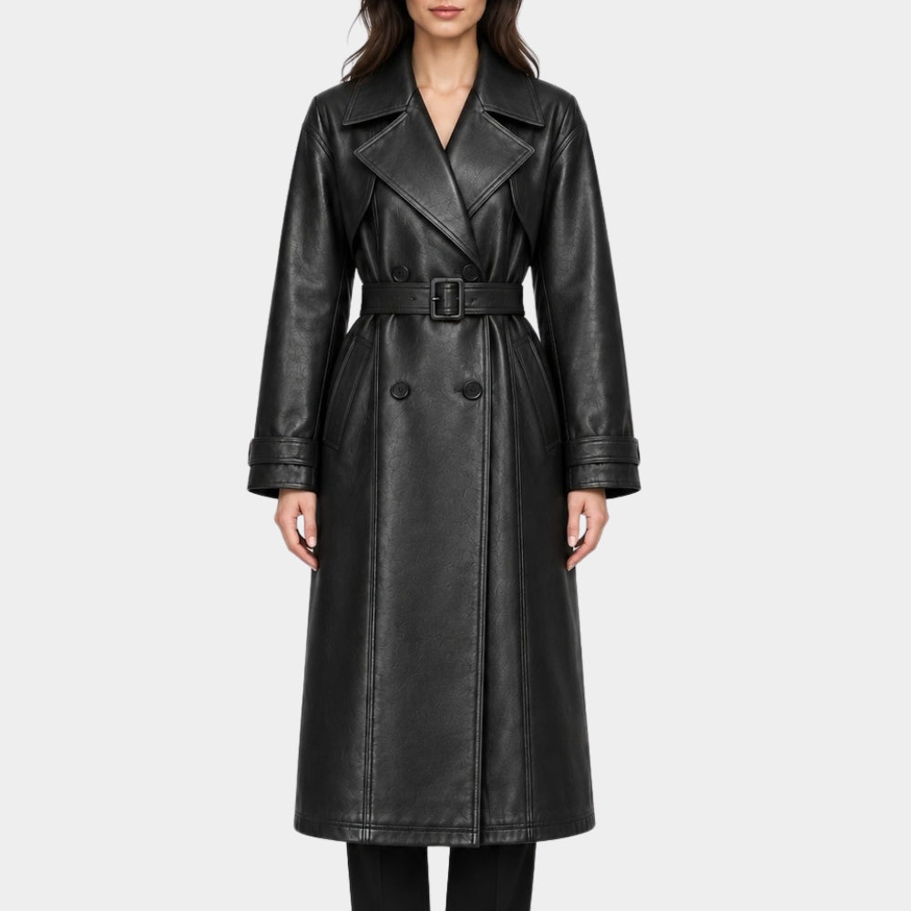 Doctor X Kim Ji-won Black Leather Trench