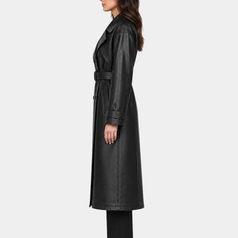 Doctor X Kim Ji-won Black Leather Trench